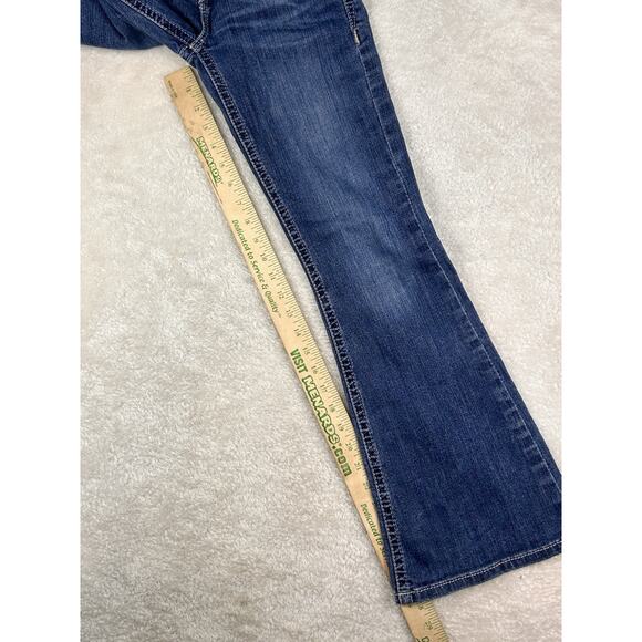 ARIAT Real Denim Jeans Womens 12 Bootcut Low Rise Bootcut 25x29 Western Rodeo - Picture 6 of 9